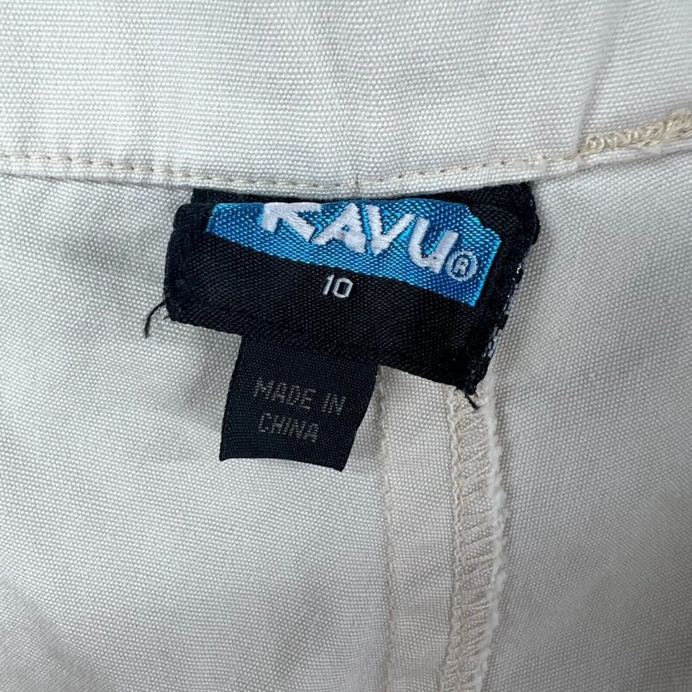 Kavu Womens Chino Hiking Shorts Sz 10 Beige 100% Cotton 6" Inseam - Picture 7 of 11